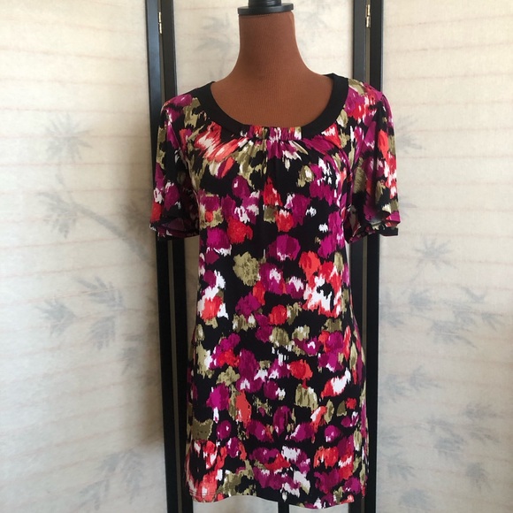 jms Easy Dressing Floral Short Sleeve Blouse Women’s Plus  Size XXL - Picture 11 of 12